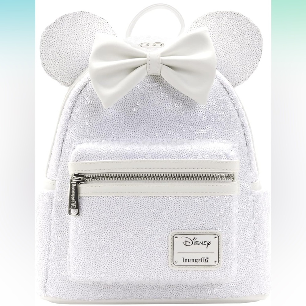 Loungefly White Sequin Backpack